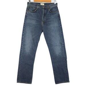 AGOLDE High Rise Straight‎ Leg Jeans Dark Wash Denim Size 29 (Fits 31) READ
